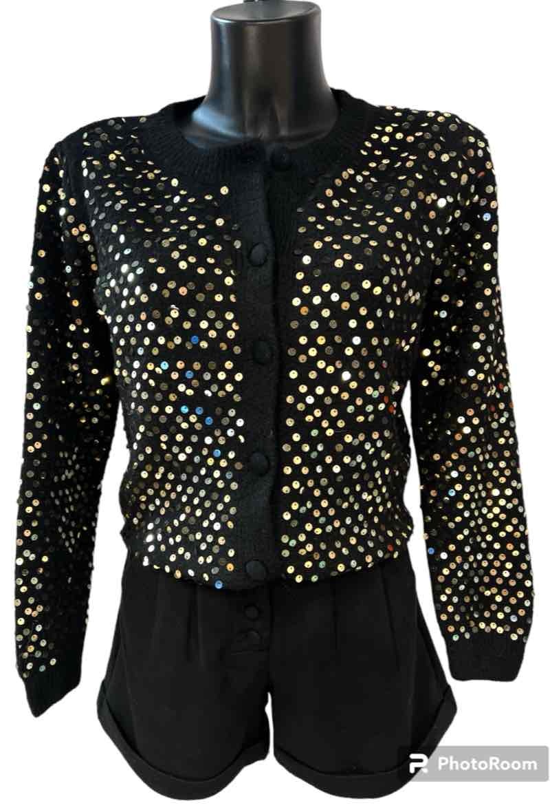 Wholesaler Graciela Paris - Sequin embroidered knit short cardigan