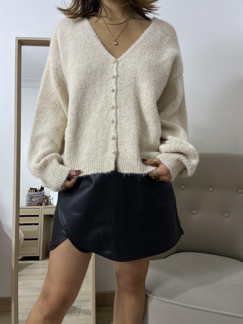 Grossiste Graciela Paris - Pull cardigan avec perles