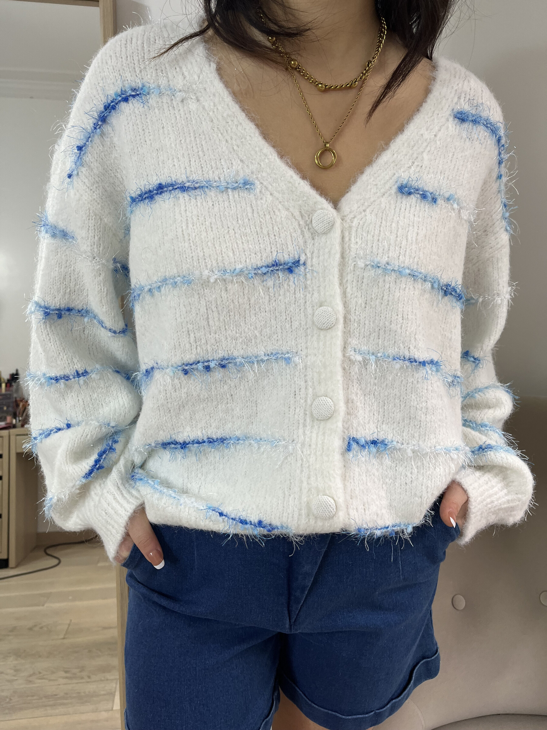 Wholesaler Graciela Paris - Striped V -neck vest