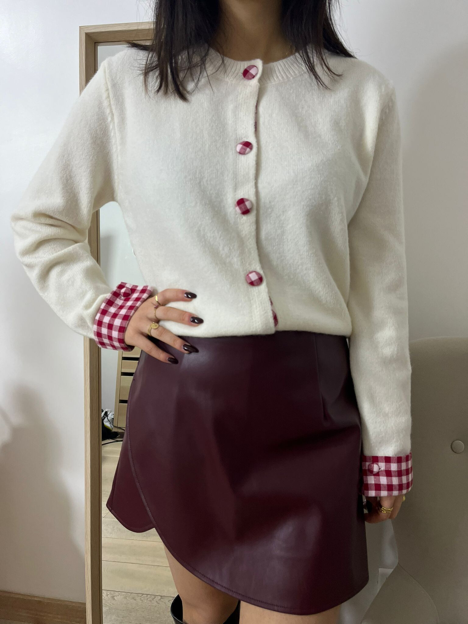 Wholesaler Graciela Paris - Sweater with gingham details