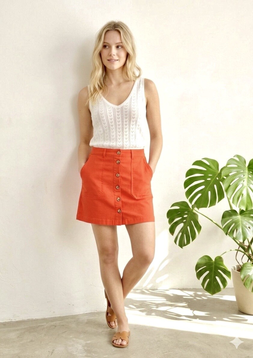 Grossista Graciela Paris - Gonna di denim abbottonato