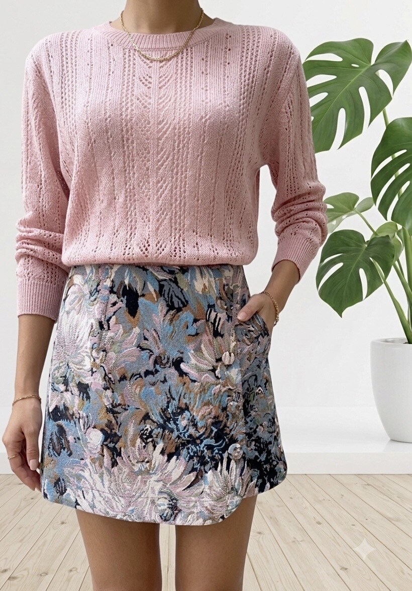 Wholesaler Graciela Paris - Floral jacquard skirt