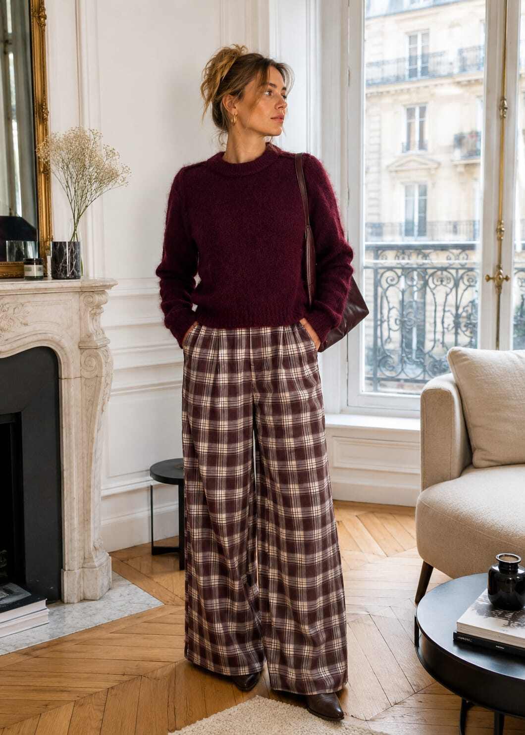 Mayorista Graciela Paris - Pantalones anchos a cuadros