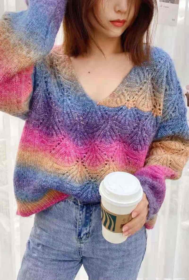 Grossiste Graciela Paris - Pull en tie and dye. manches bouffantes