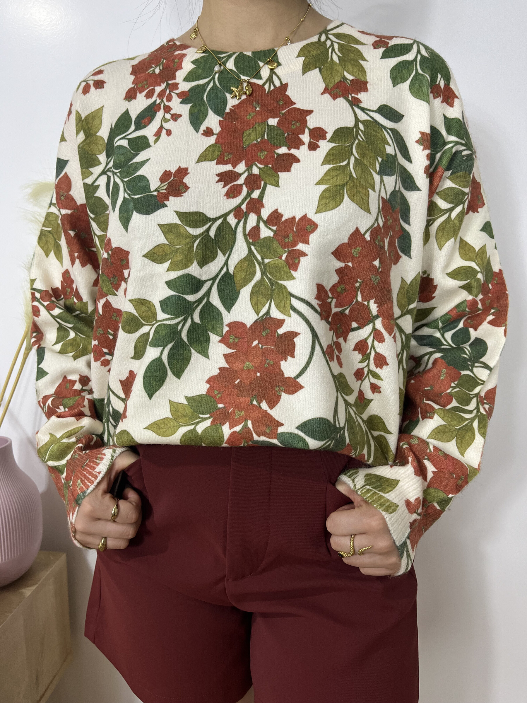 Grossista Graciela Paris - Maglione stampato floreale