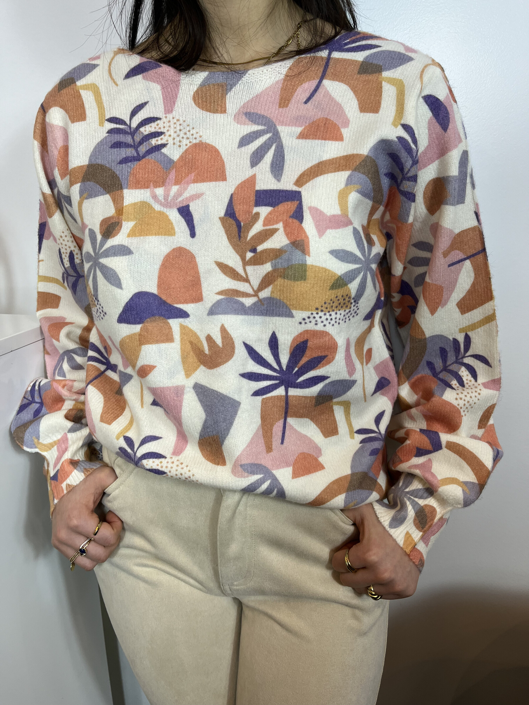 Wholesaler Graciela Paris - Backless printed sweater