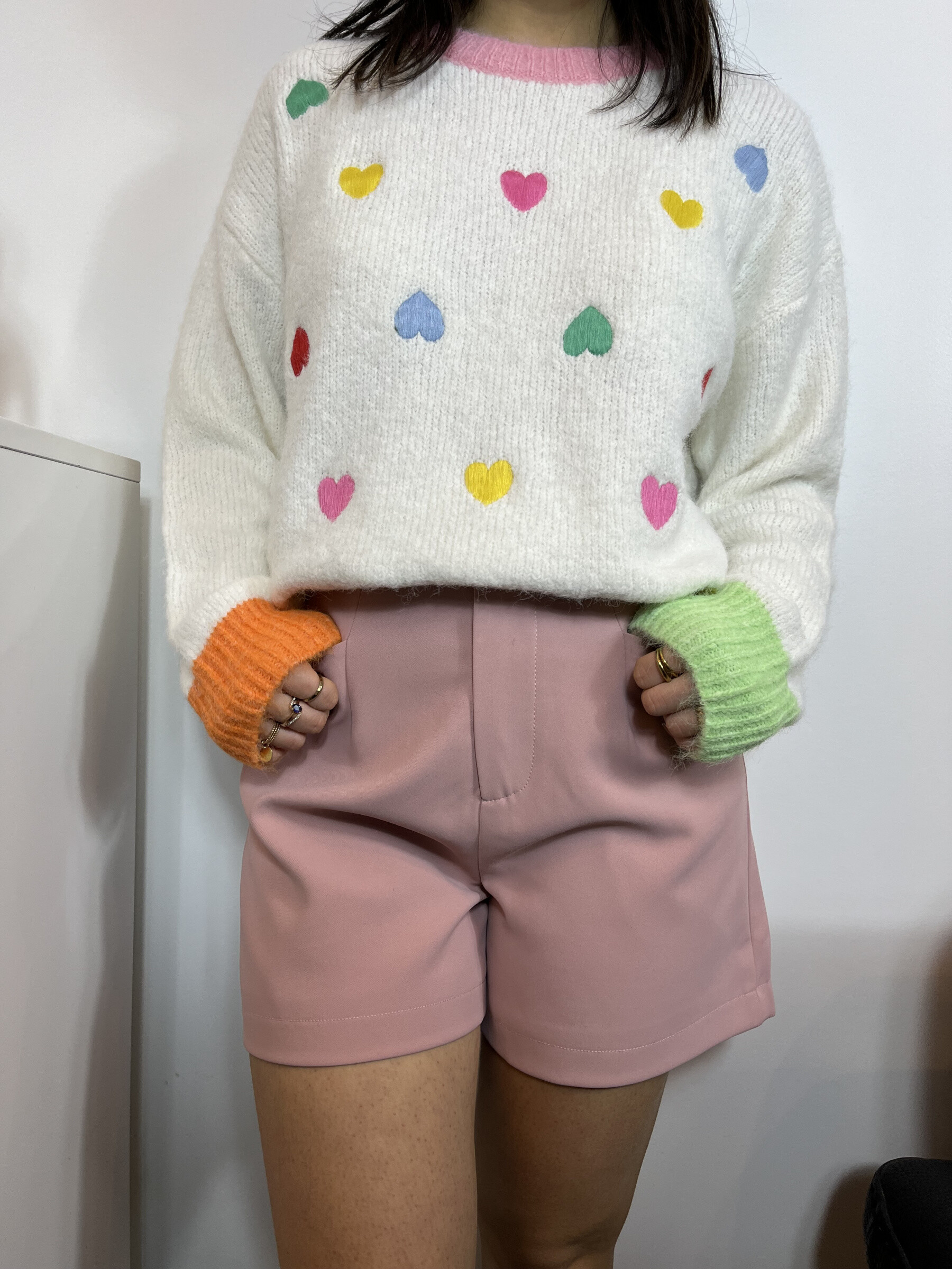 Wholesaler Graciela Paris - Pull with multicolored heart print