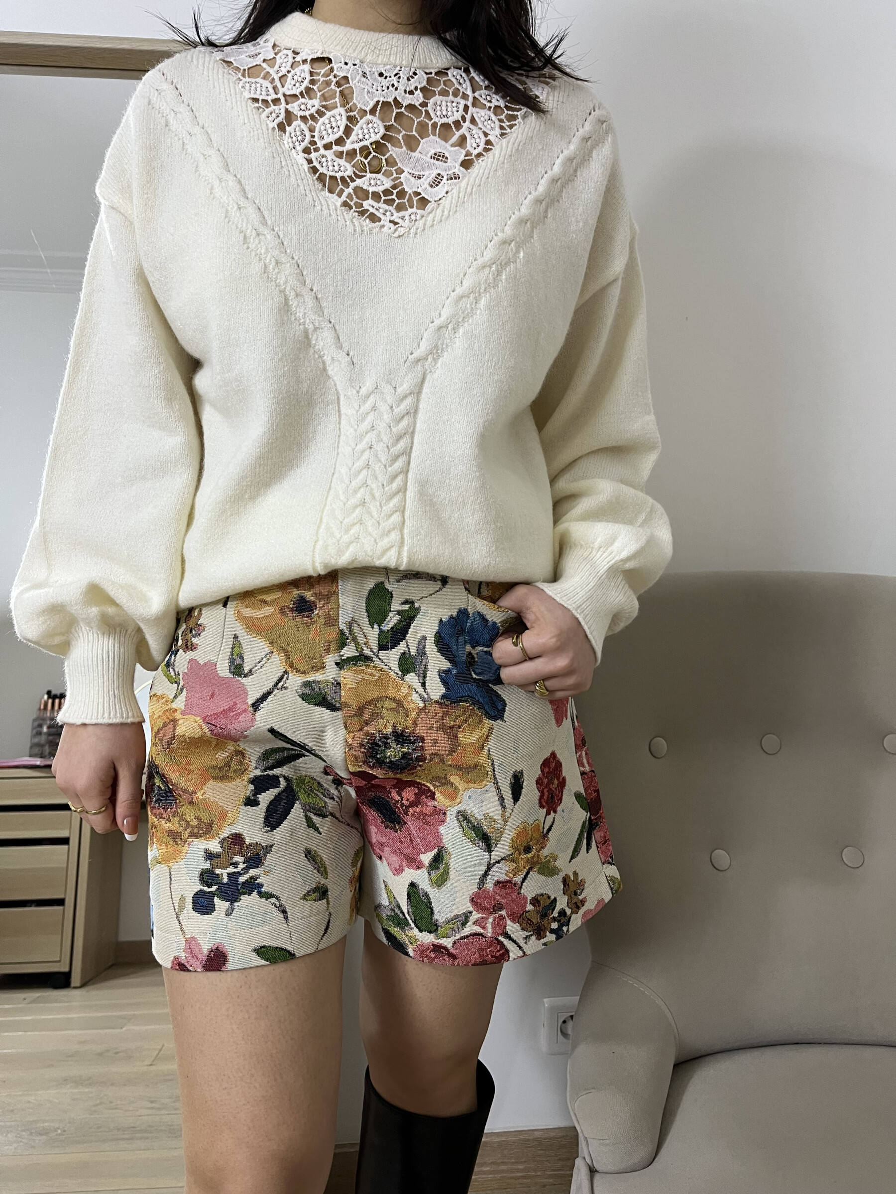 Großhändler Graciela Paris - Pullover mit Spitzenfront