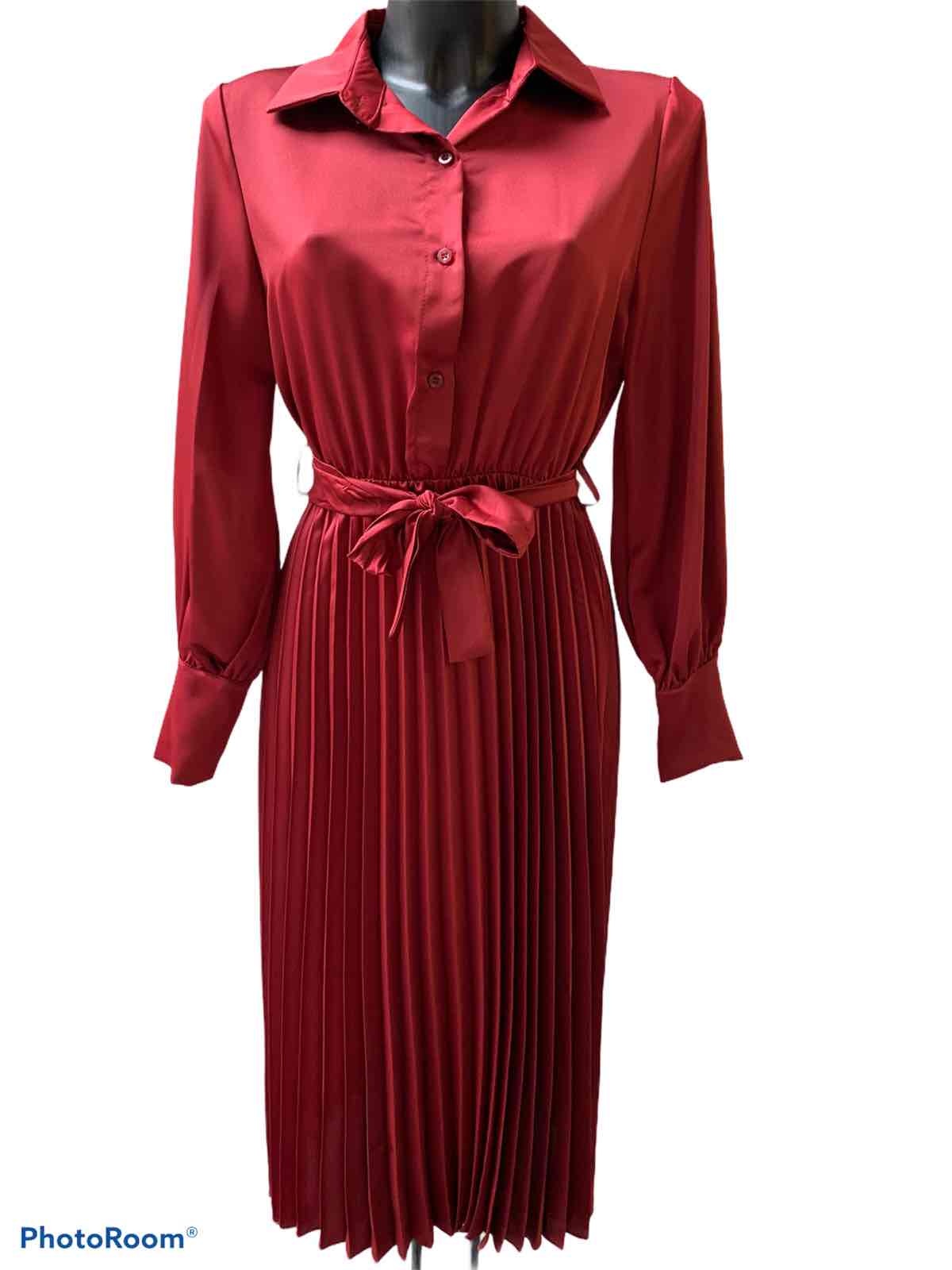Grossiste Graciela Paris - Robe mi-longue plissée en satin