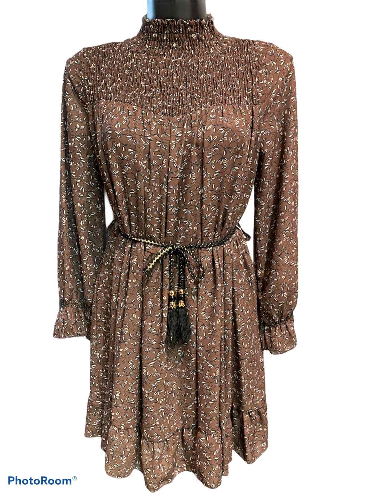 Grossiste Graciela Paris - Robe courte imprimée à col smoké montant