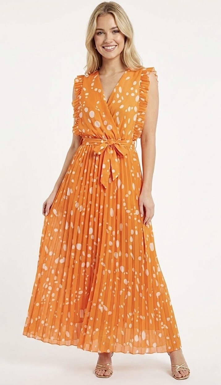 Mayorista Graciela Paris - Vestido de fluido largo con estampado
