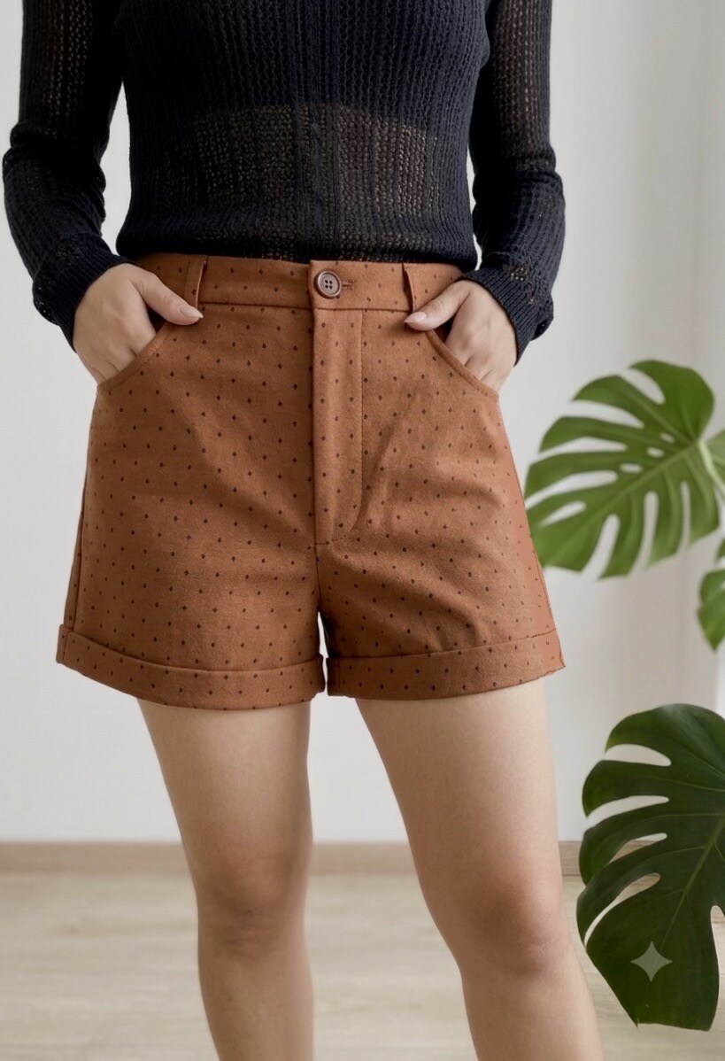 Wholesaler Graciela Paris - Plain shorts with polka dot print