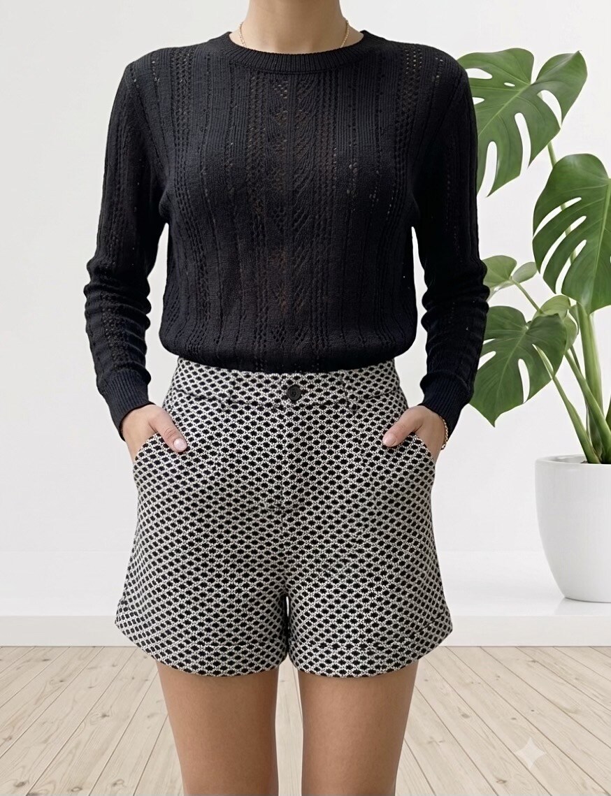 Mayorista Graciela Paris - Motif gráfico Jacquard Shorts