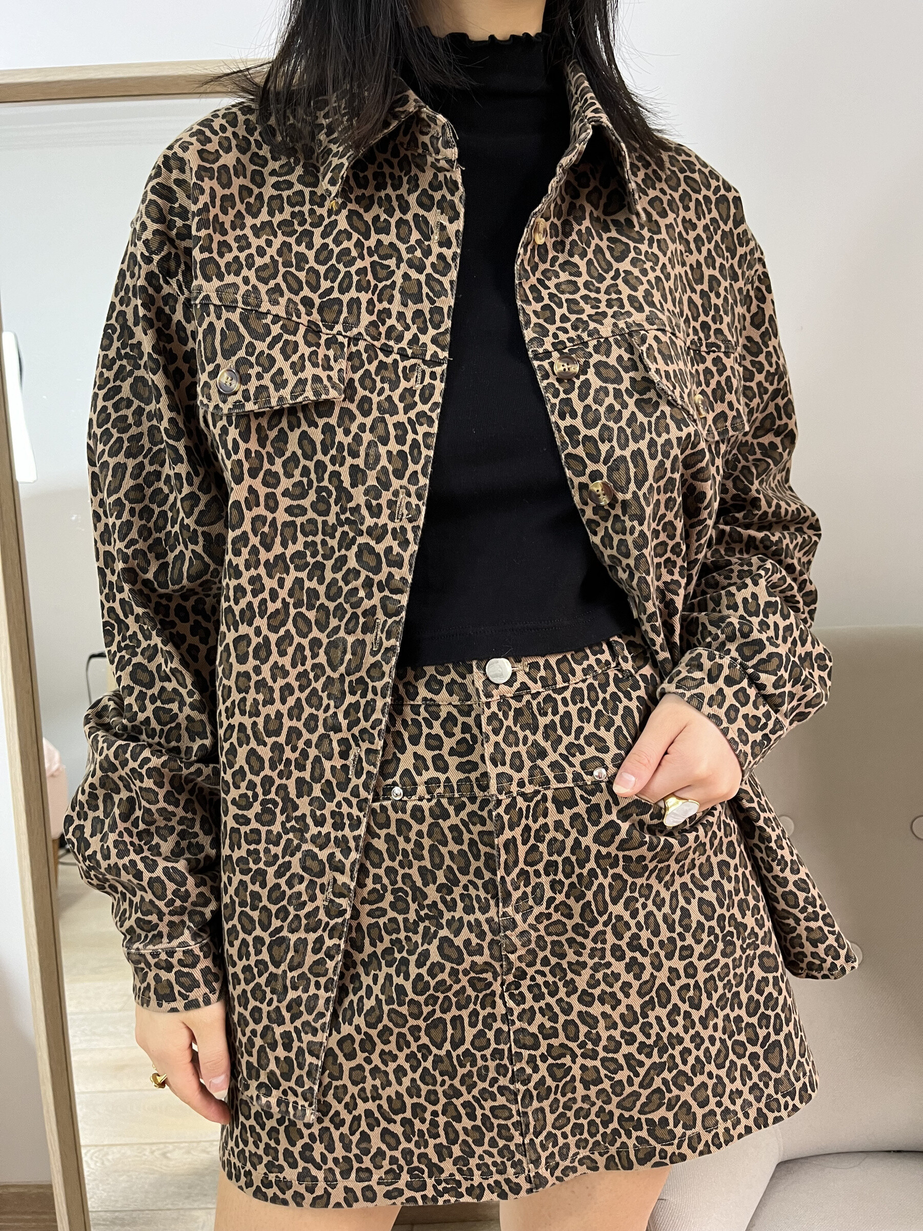 Wholesaler Graciela Paris - Leopard print denim jacket