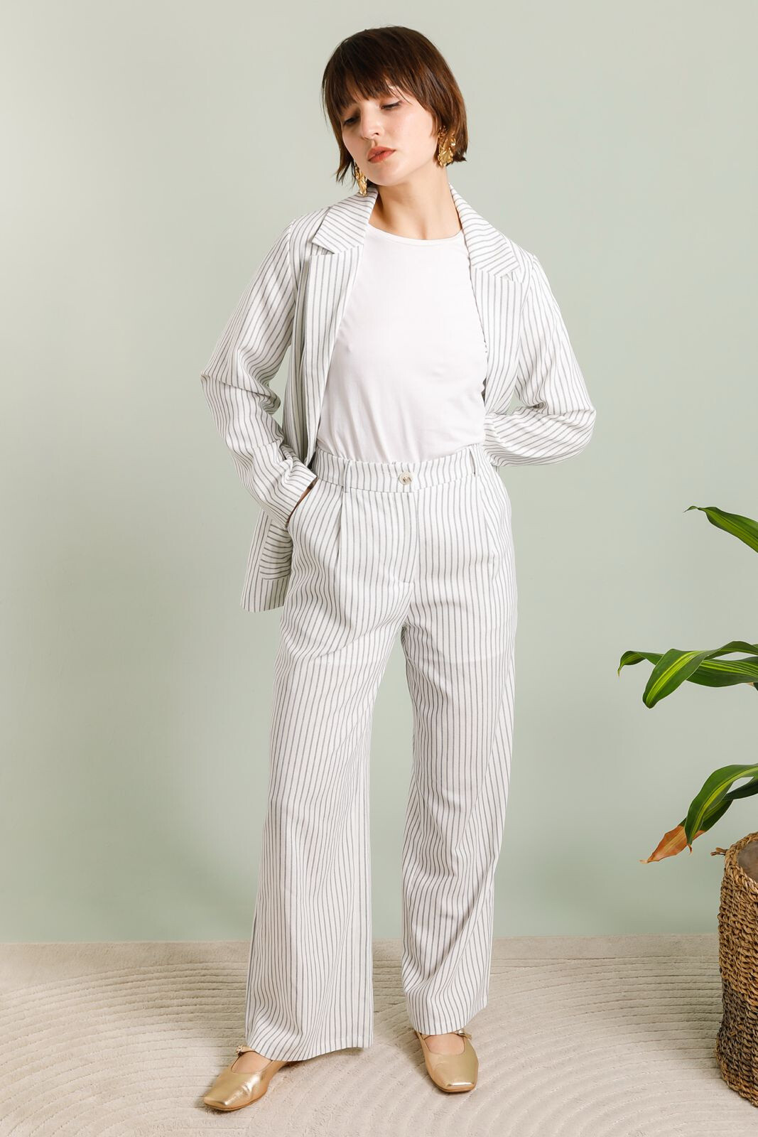 Großhändler Graciela Paris - Gestreifte Blazerjacke