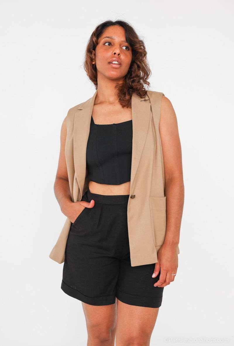 Grossiste GUAS Collection - Blazer long sans manches