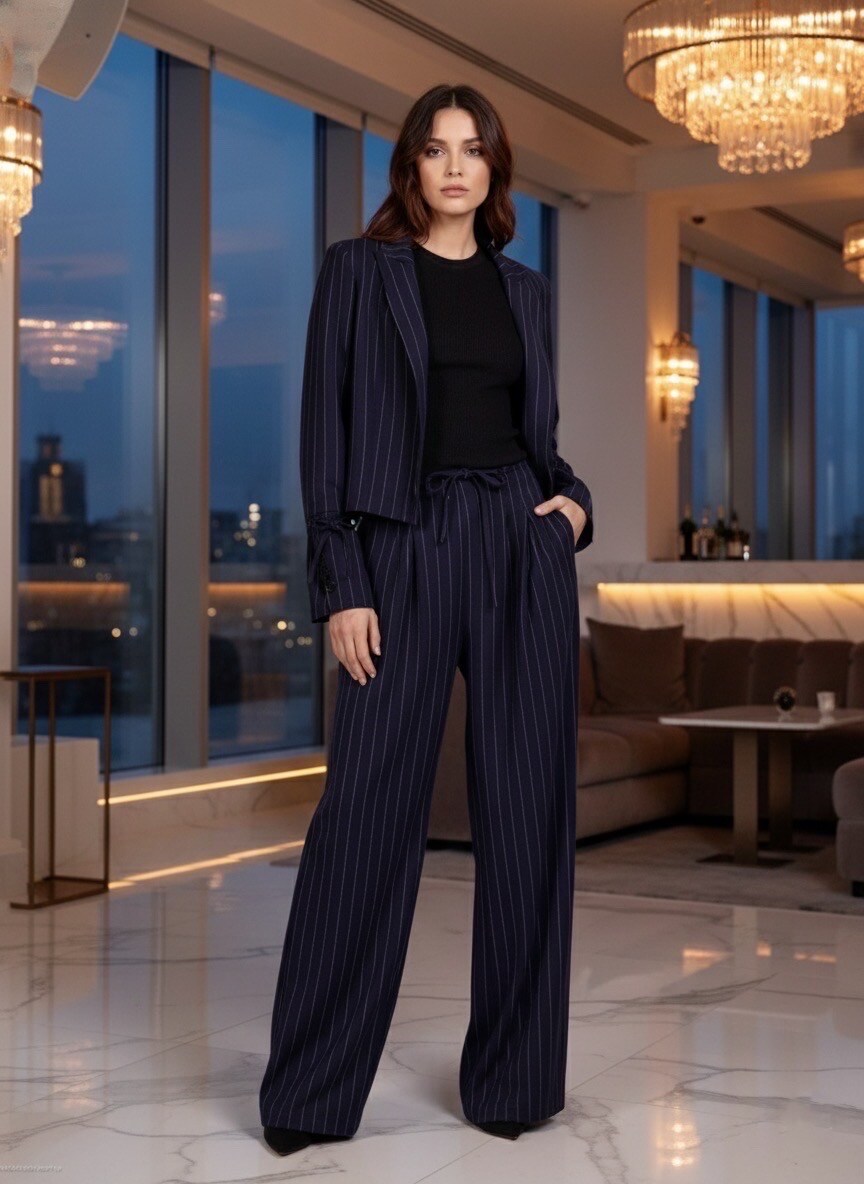 Grossista GUAS Collection - Completo blazer e pantaloni a righe