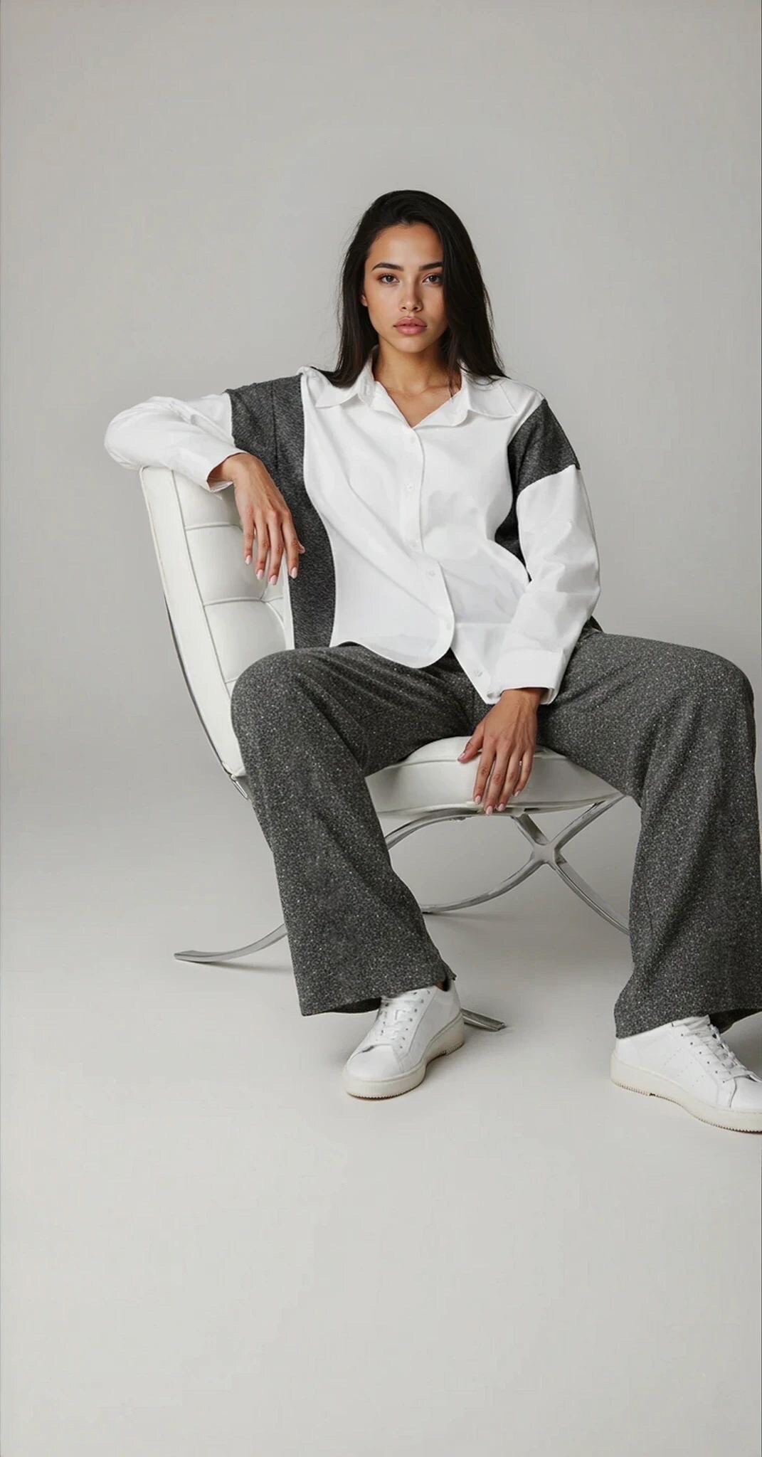 Mayorista GUAS Collection - Camisa bimateria oversize moderna y cómoda