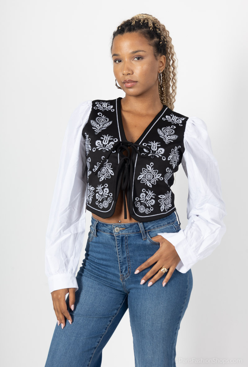 Grossiste GUAS Collection - Gilet longue manches