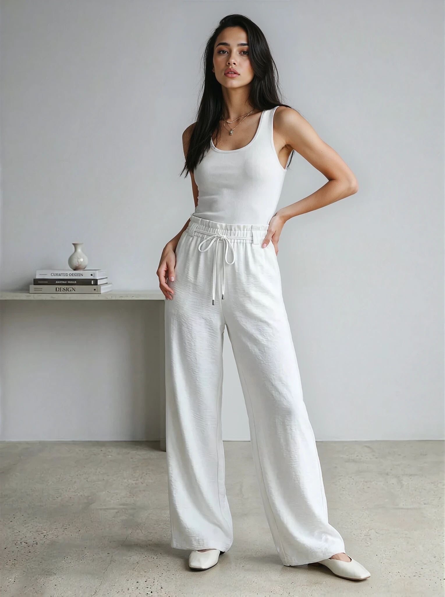 Mayorista GUAS Collection - Pantalón fluido con corte holgado y ajustable en cintura.