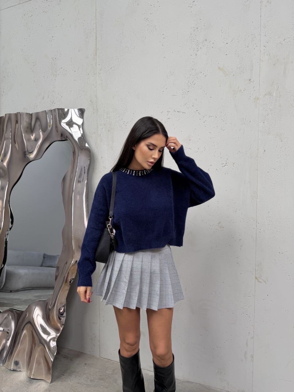 Mayorista GUAS Collection - Suéter de manga larga con collar en el cuello