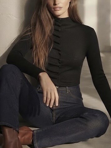 Großhändler GUAS Collection - Pullover mit hohem Knopfkragen