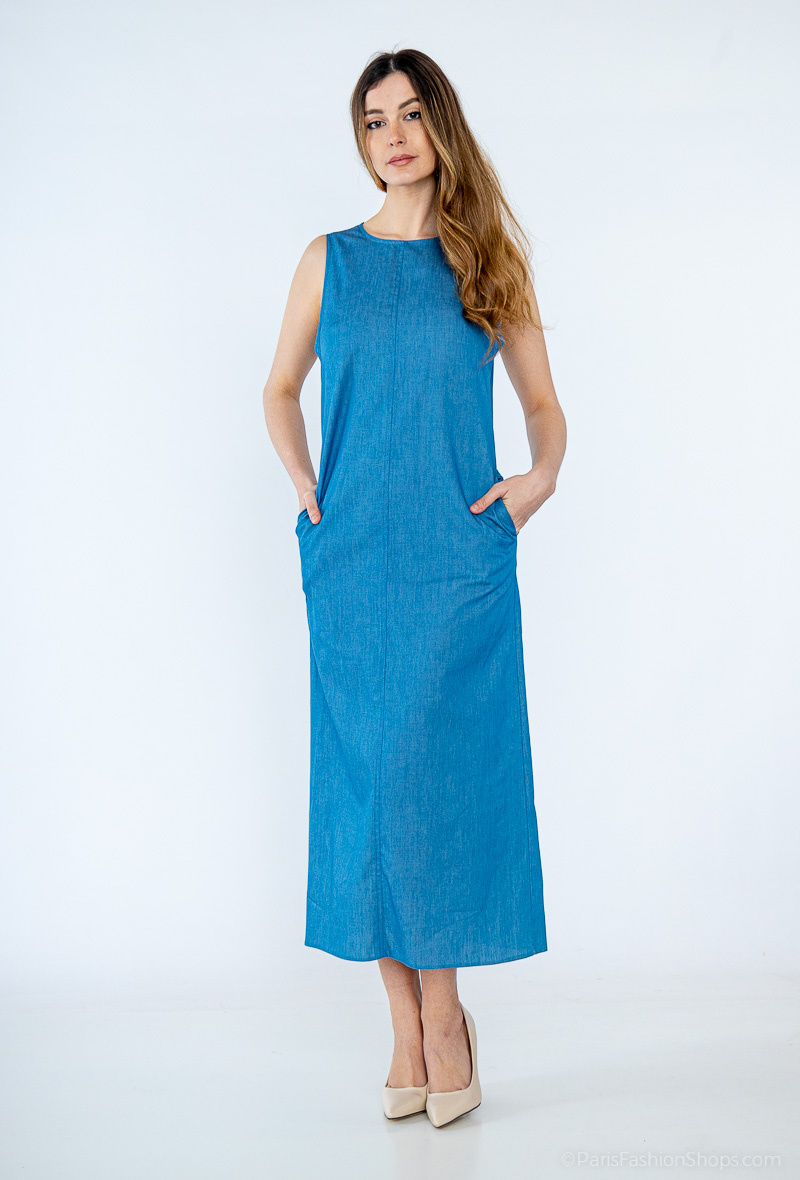 Grossiste GUAS Collection - Robe longue en jean