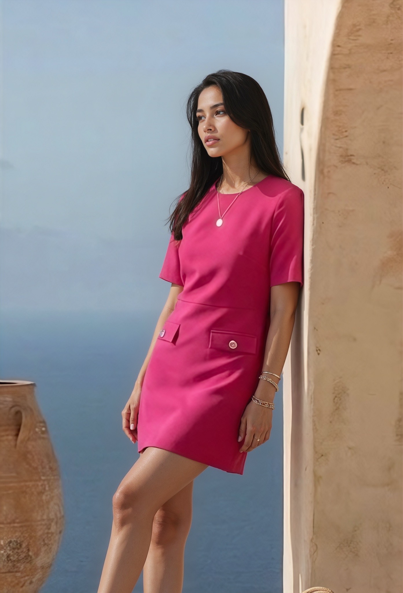 Mayorista GUAS Collection - Vestido corto recto