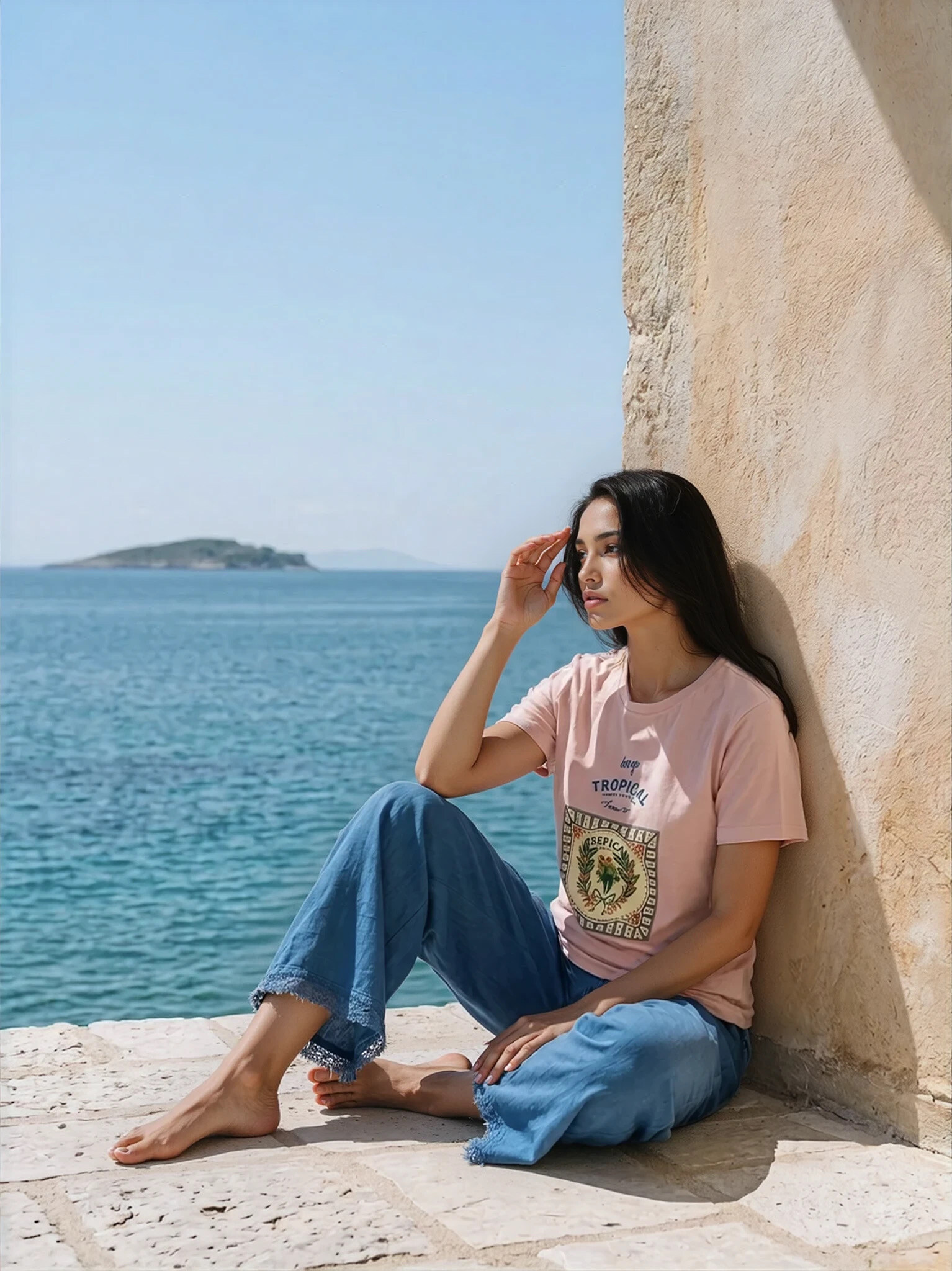 Wholesaler GUAS Collection - Colorful oversized tropical cut t-shirt