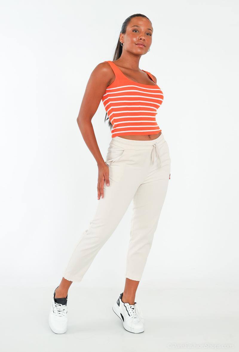 Grossista GUAS Collection - Crop top a righe