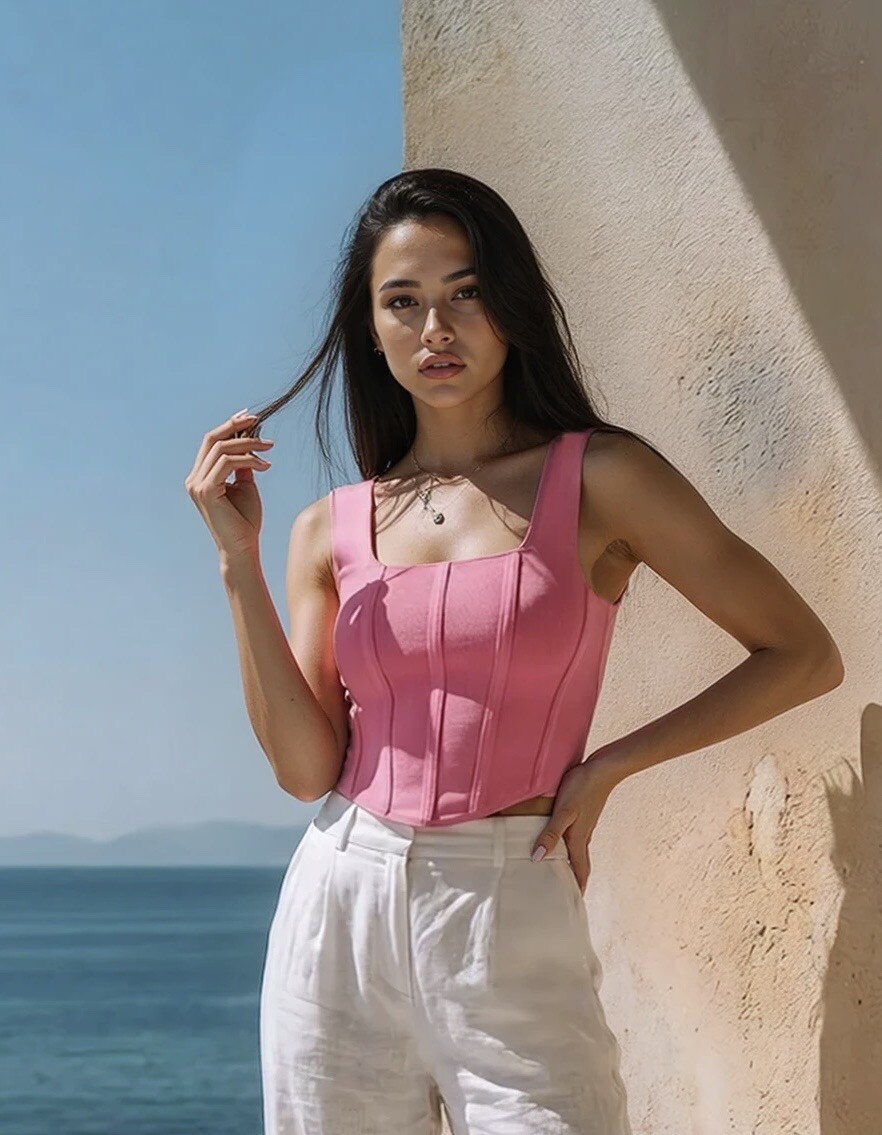 Wholesaler GUAS Collection - Bustier effect crop top