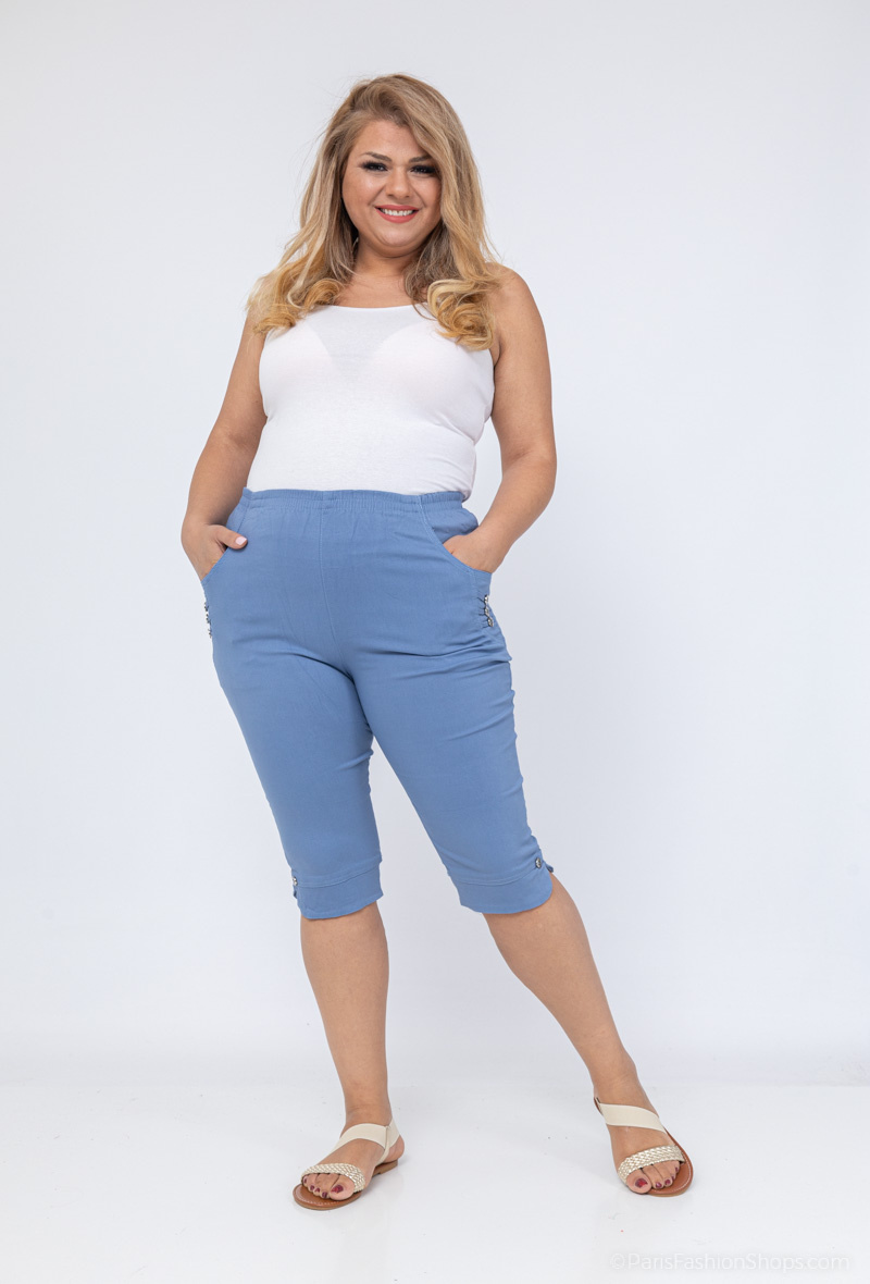 Grossiste H-3 - Pantacourt Coton GRANDE TAILLE