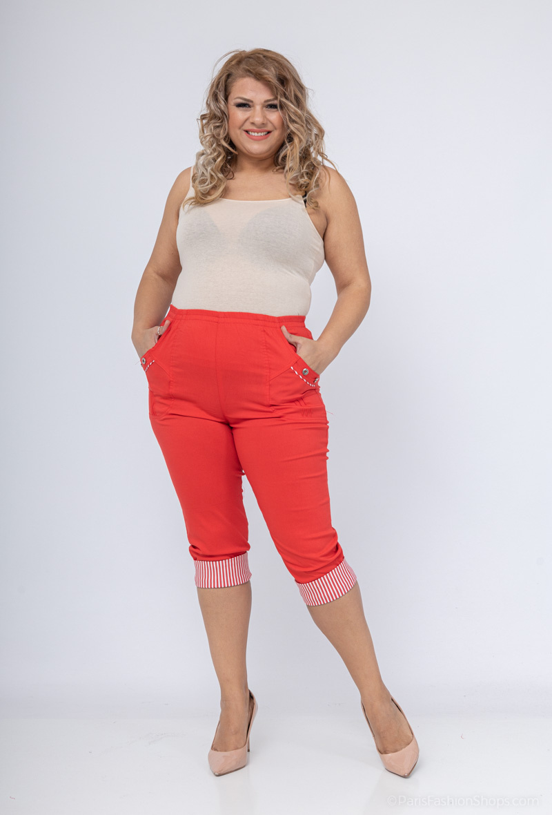 Grossiste H-3 - Pantacourt coton GRANDE TAILLE
