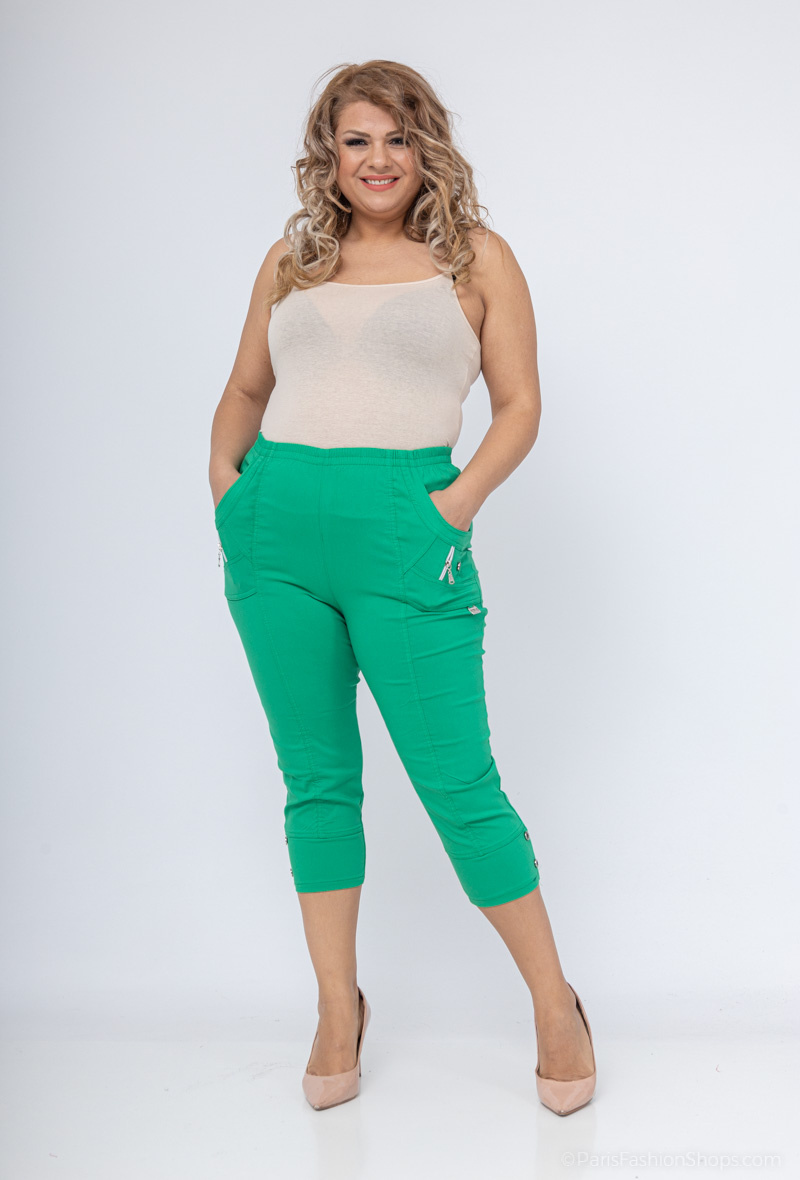 Grossiste H-3 - Pantacourt coton GRANDE TAILLE