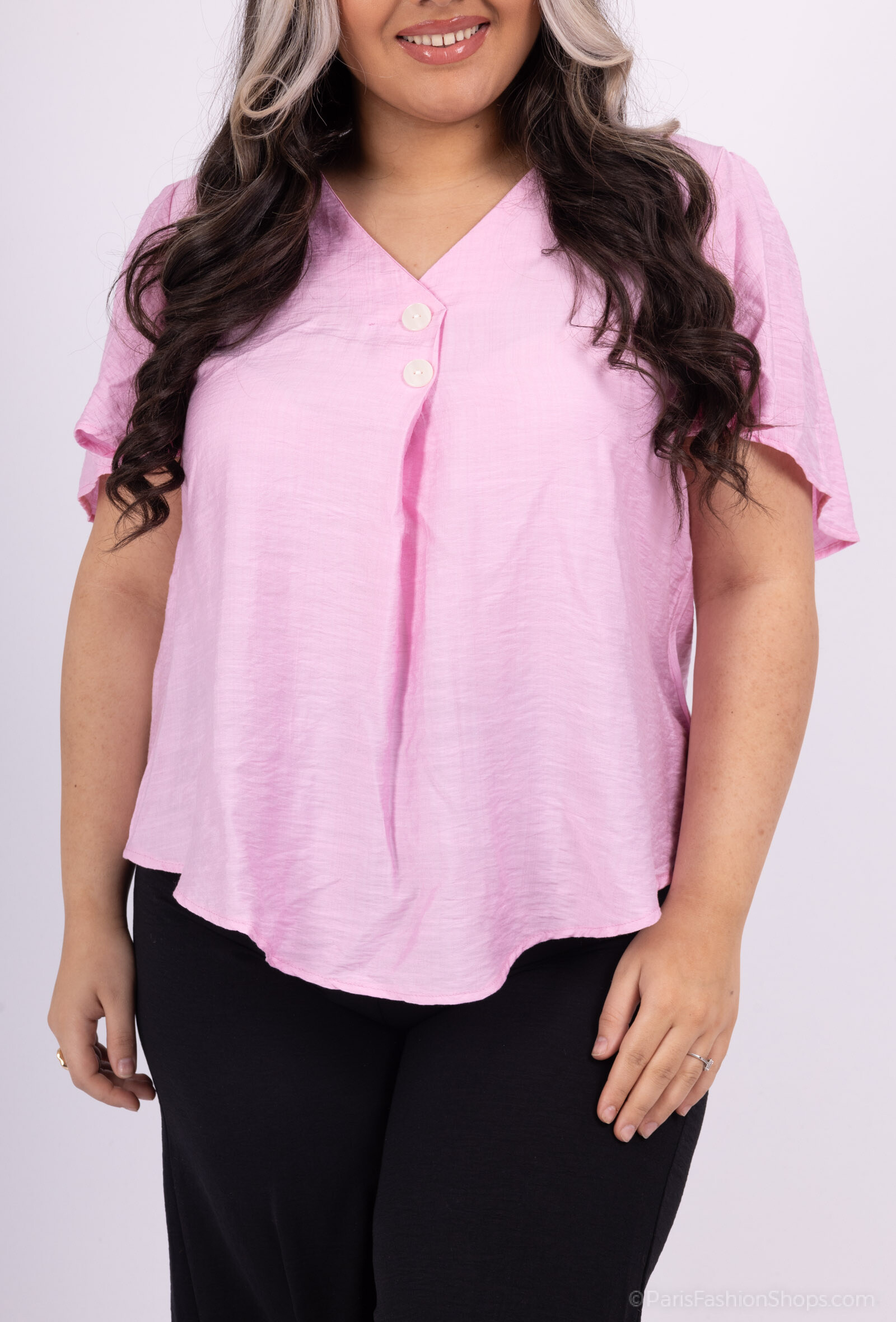 Large size V -neck tunic