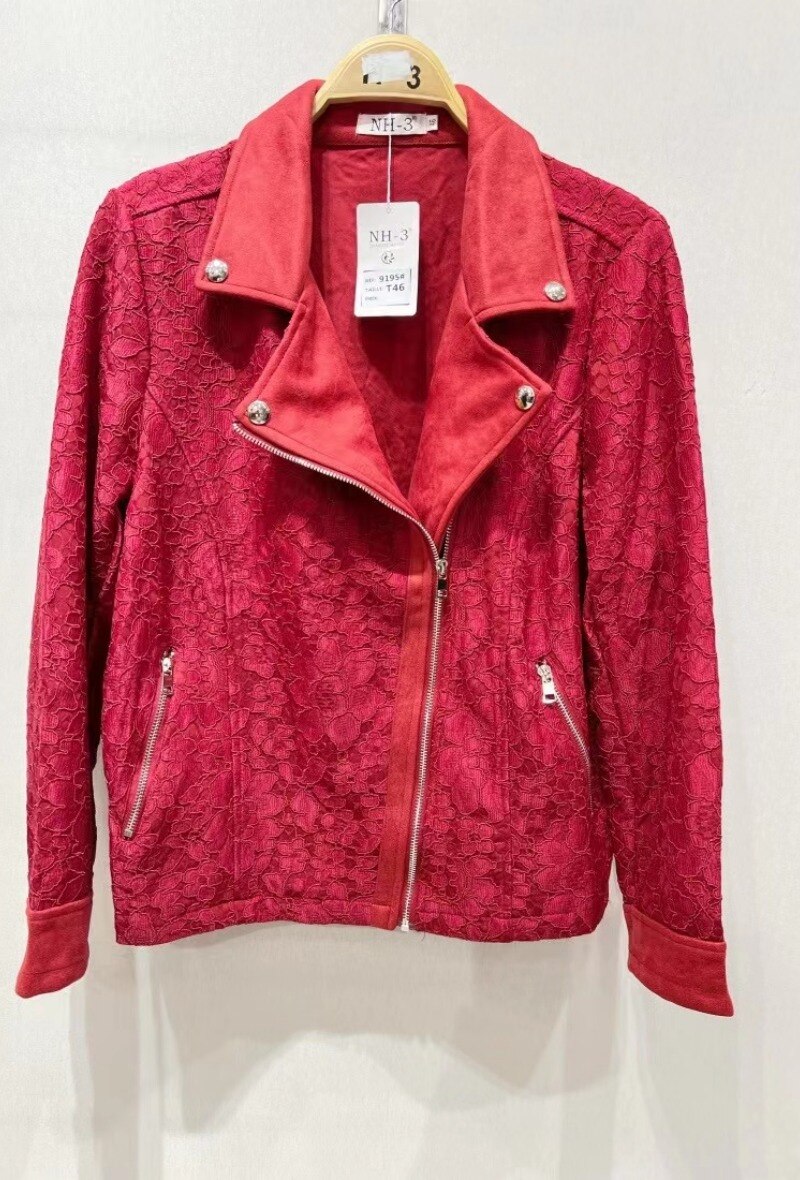 Grossiste H-3 - Veste suedine  dentelle