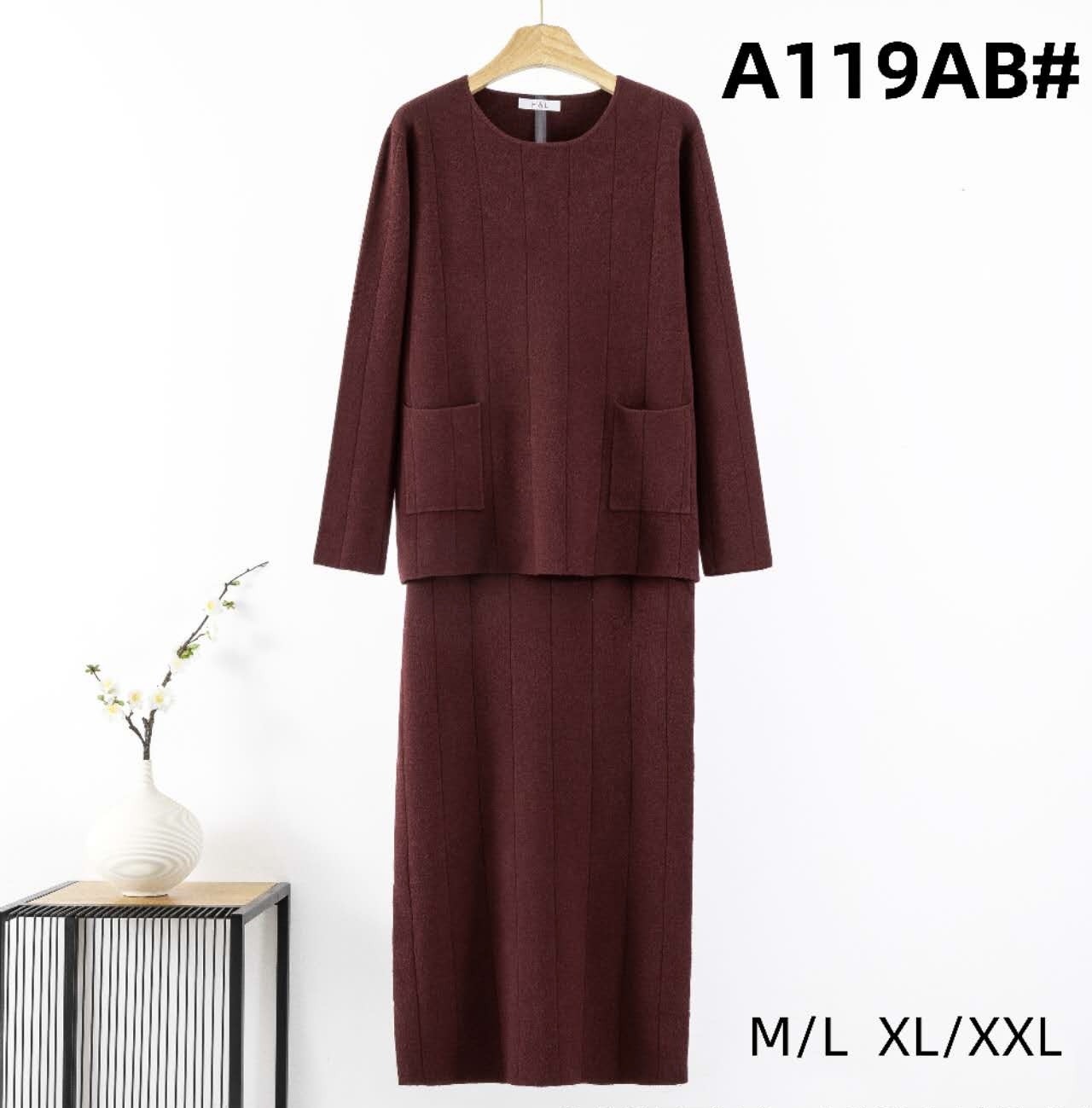 Grossiste H & L - Ensemble pull avec poches et pantalon