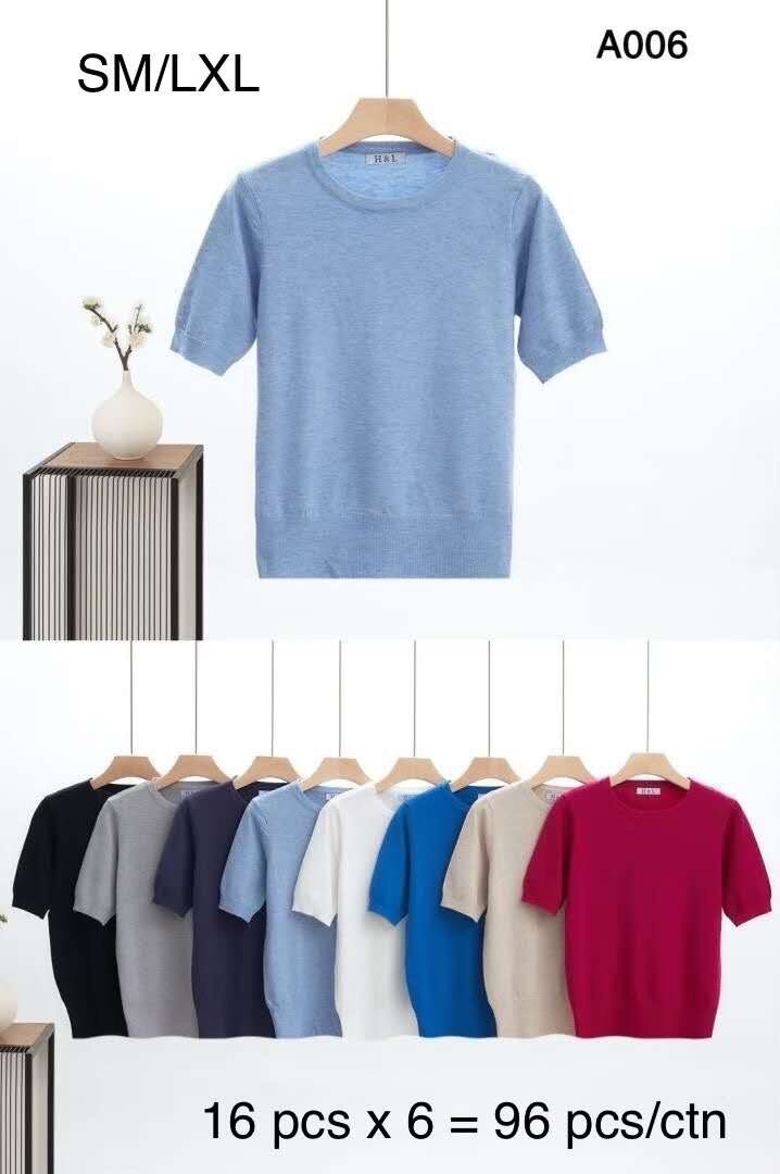 Grossiste H & L - pull manches courtes
