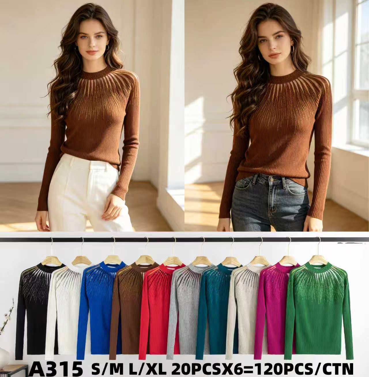 Wholesaler H & L - Sequin sweater