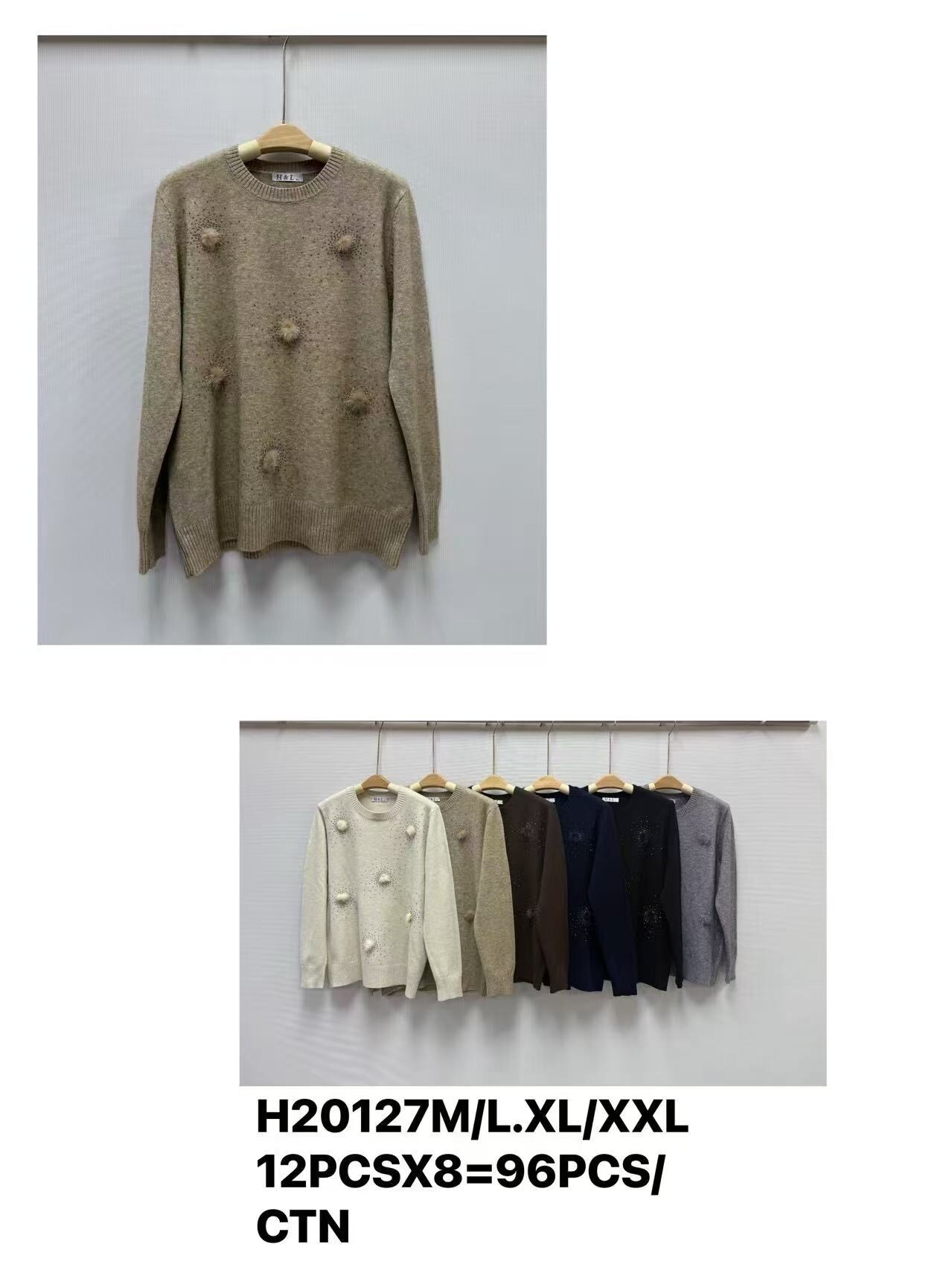 Grossiste H & L - Pull pompon