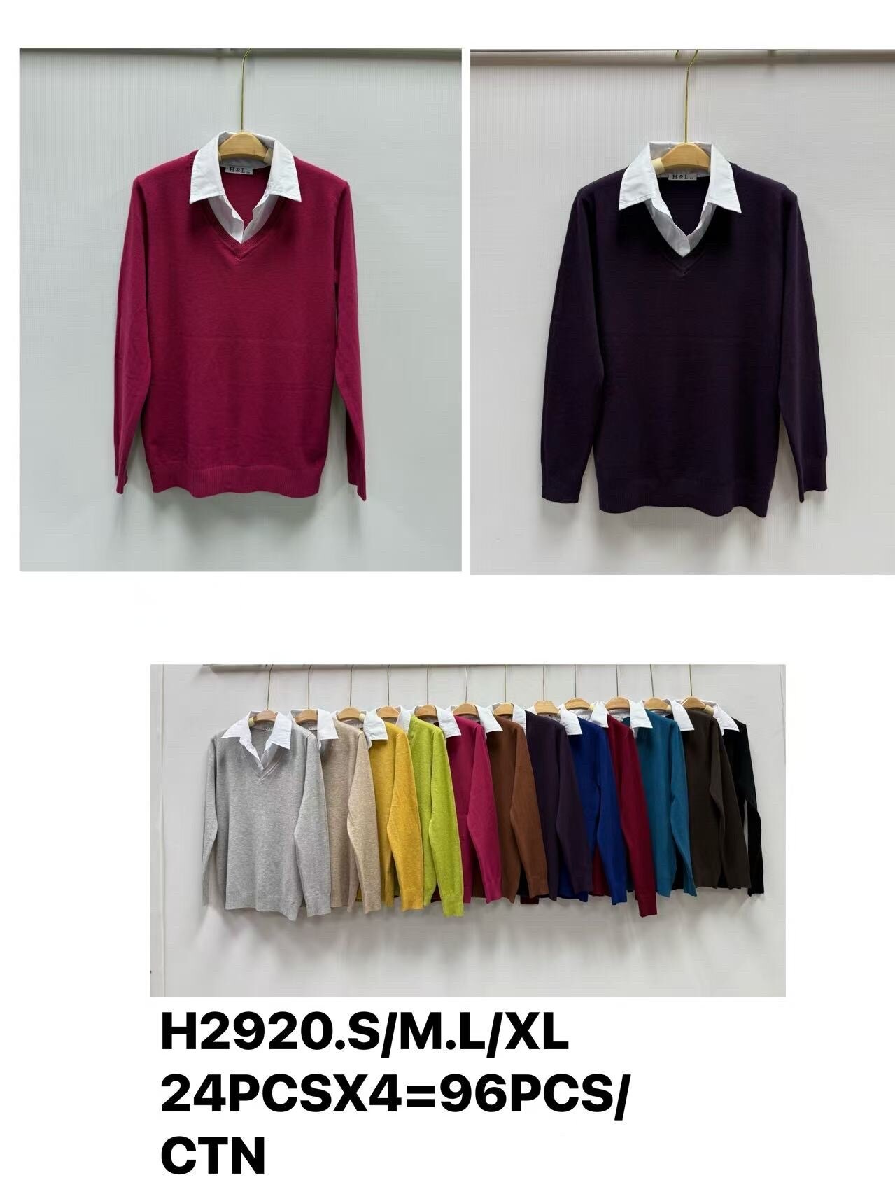 Grossiste H & L - Pull chemise