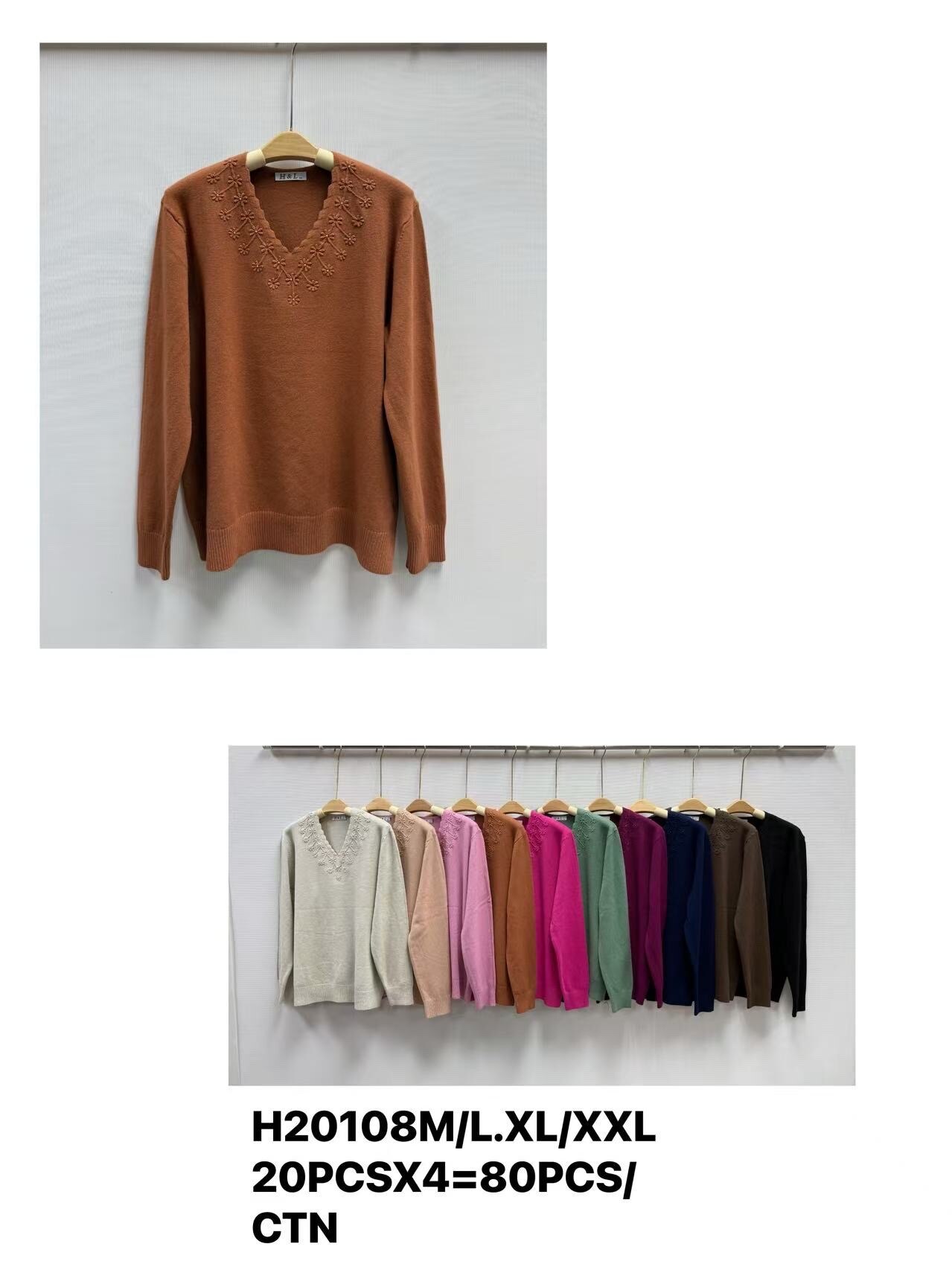 Grossiste H & L - Pull col v