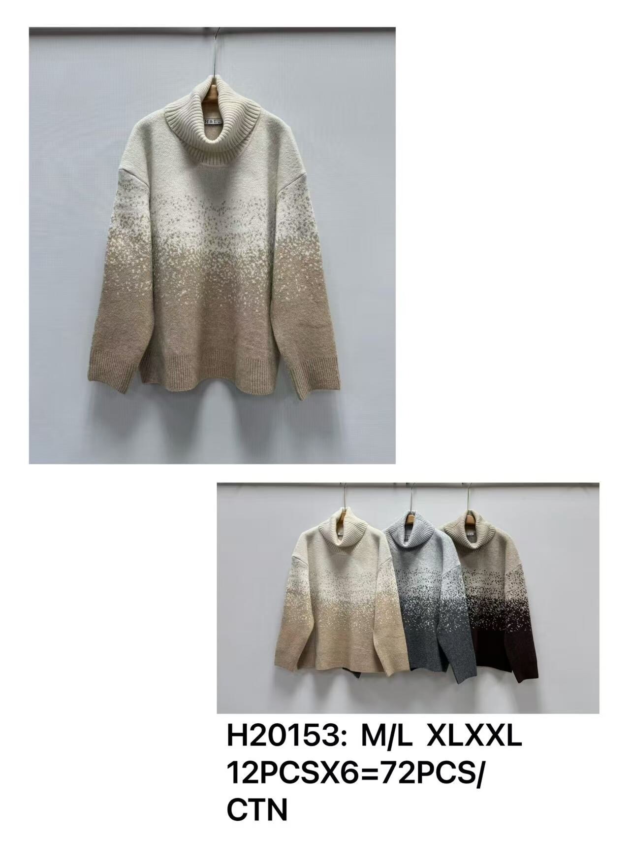 Grossista H & L - Maglione a collo alto