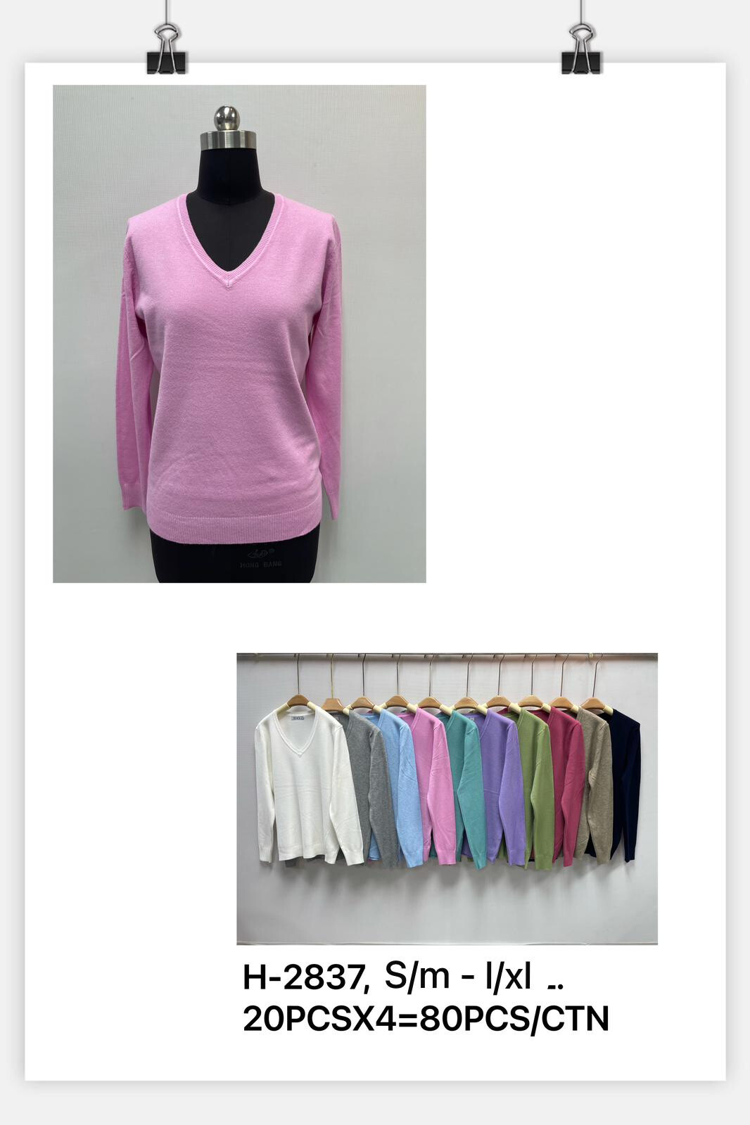 Großhändler H & L - Pullover mit V-Ausschnitt