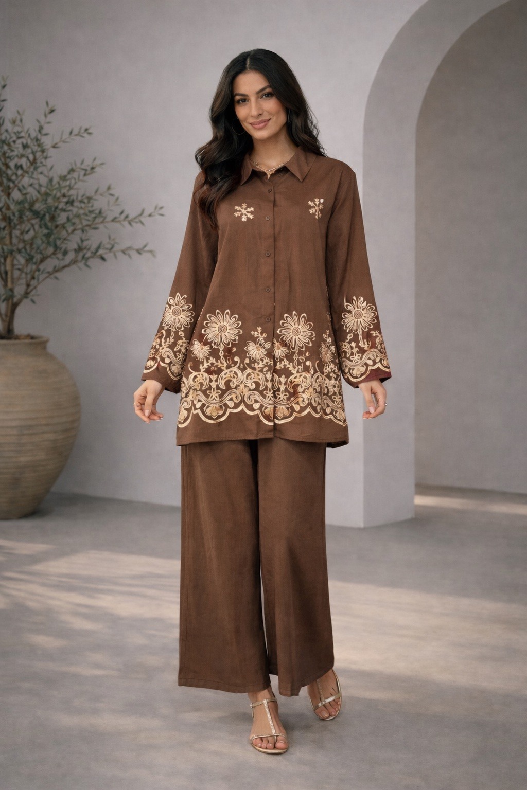 Mayorista H.STYLE - Conjunto bordado elegante y fluido – XH2402