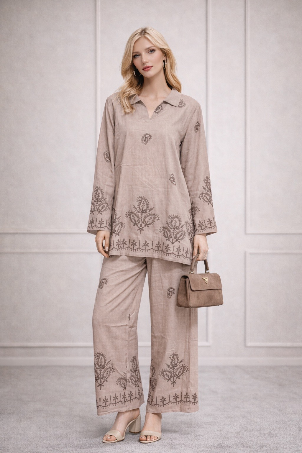 Mayorista H.STYLE - Conjunto de camisa + pantalón bordado - YH2564