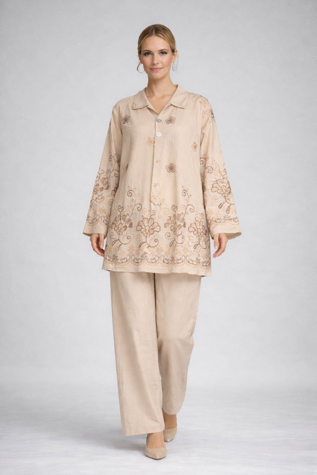 Mayorista H.STYLE - Conjunto Bordado Chic – XH2553