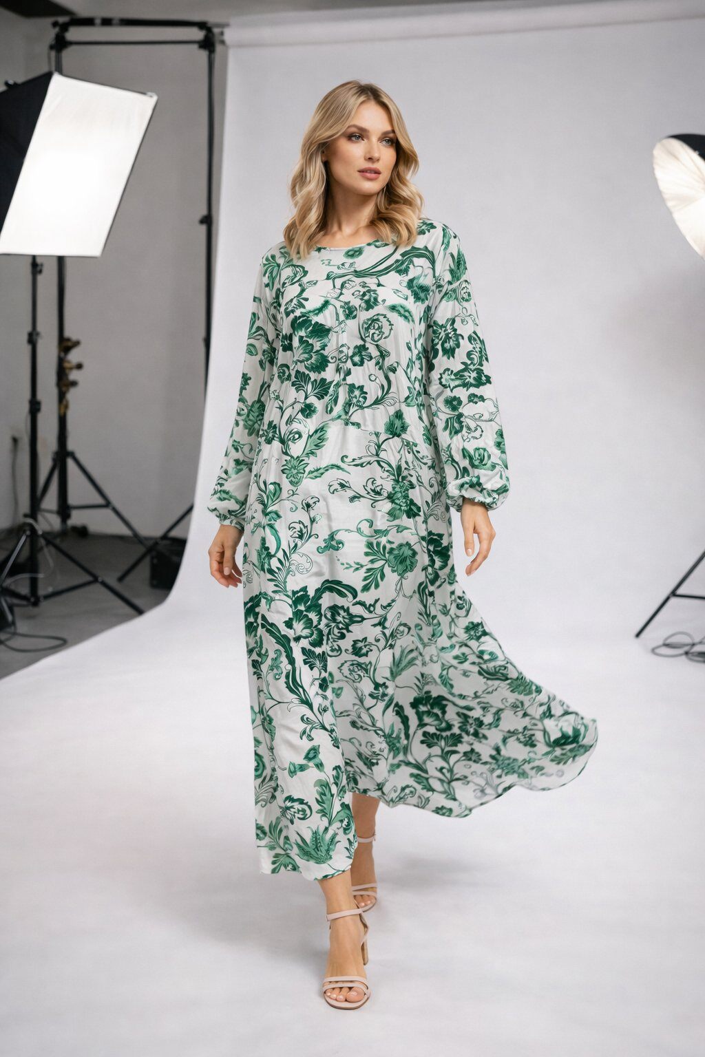 Mayorista H.STYLE - Vestido largo estampado floral oversize – XW2515-2