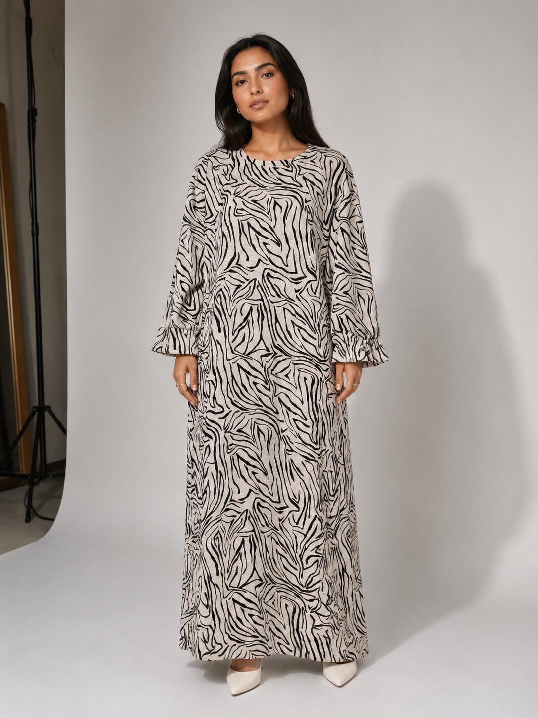 Grossiste H.STYLE - Robe longue imprimée abstraite 🤎✨