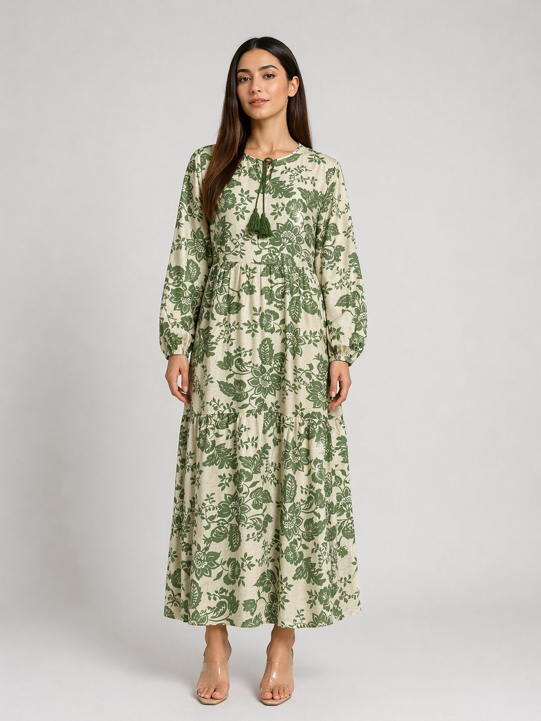 Mayorista H.STYLE - Vestido largo con estampado floral